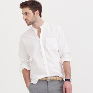 J. Crew White Casual Button Down Shirt